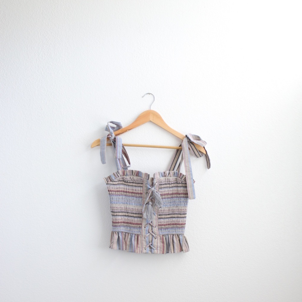 Storia Neutral Tone Crop Top Sz: S